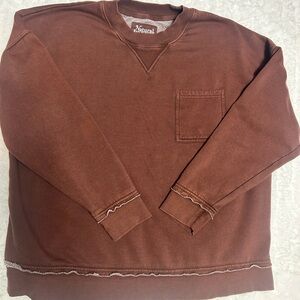 Natural Reflections sold at Cabelas- Rust Brown oversized Crewneck Sweater